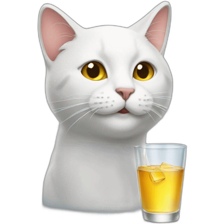 Cat drinks vodka  emoji