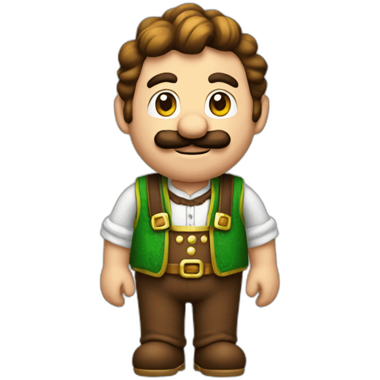 Super Mario with Bavarian clothes emoji