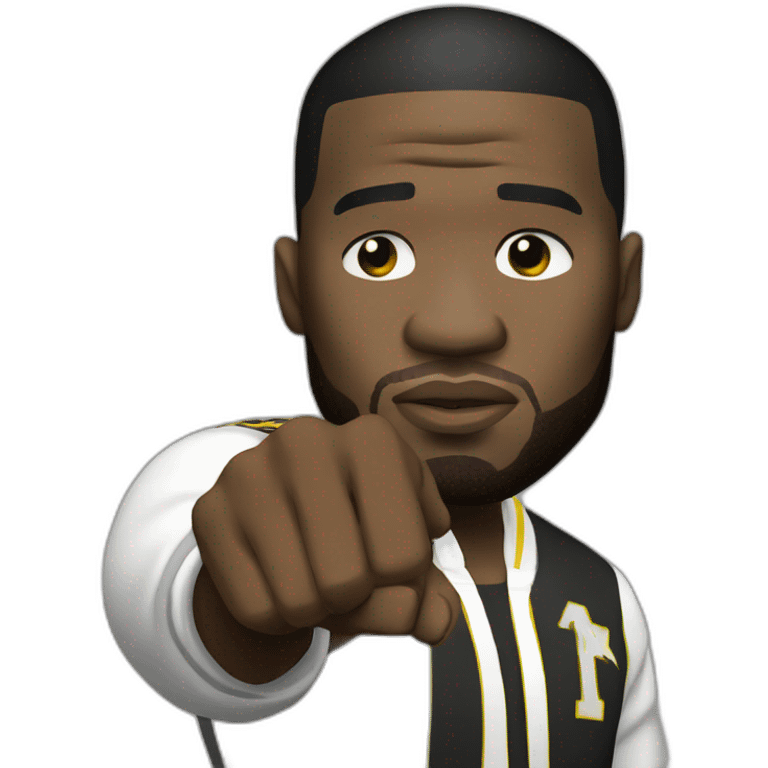 50 CENT SEÑALANDO SU MANO a otra persona de frente emoji