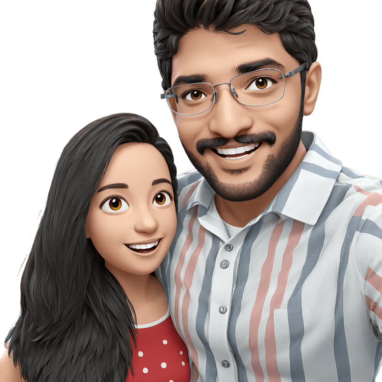 boy and girl smiling together emoji