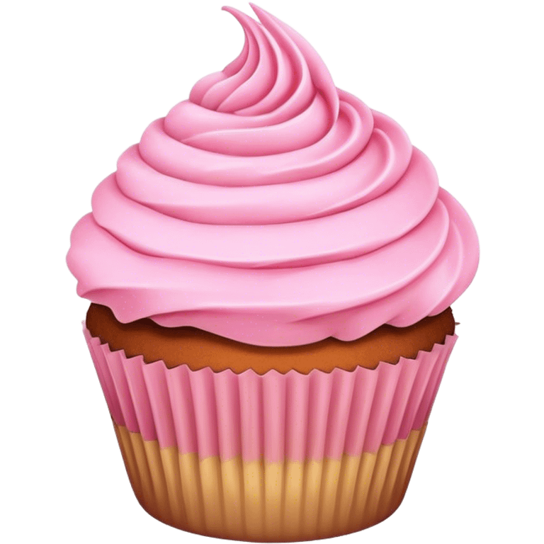 Cupcake with pink icing emoji