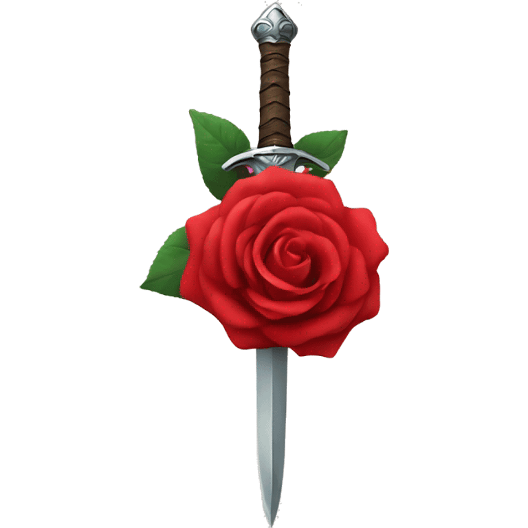 Sword piercing a rose emoji