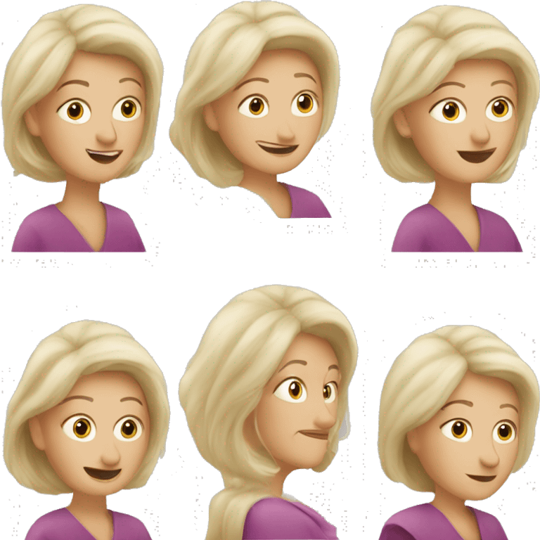 Older Blonde women with humming bird emoji