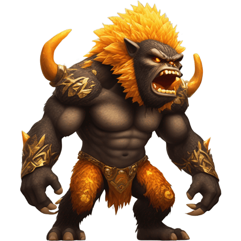 furious rajang from monster hunter emoji