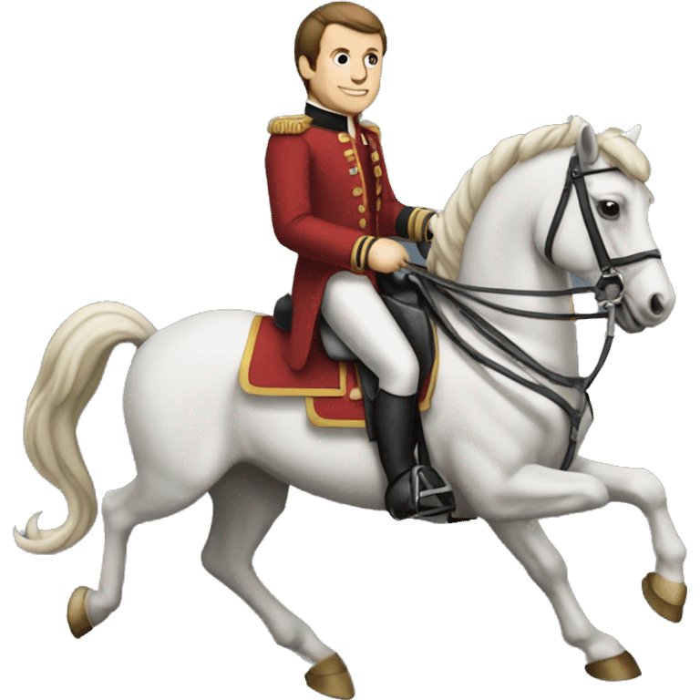 Macron sur un cheval emoji