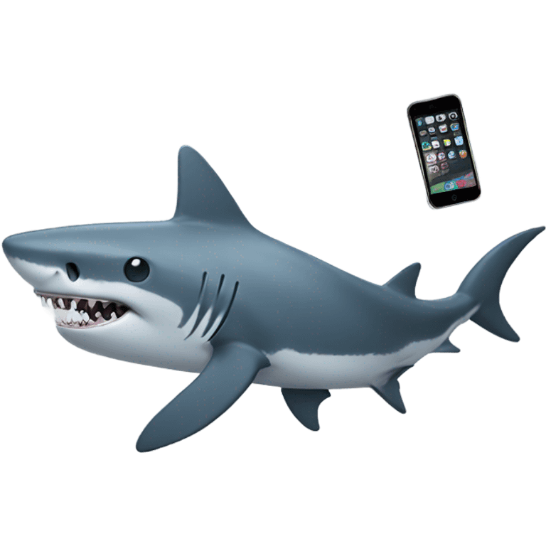 Shark talking on phone  emoji