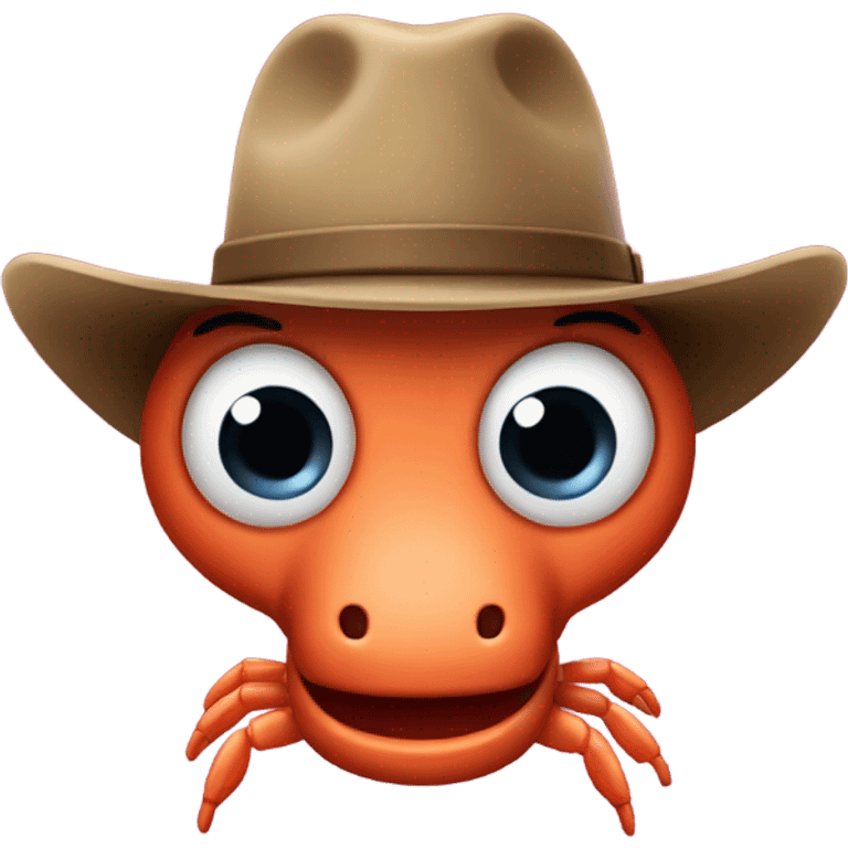 Shrimp with a cowboy hat emoji