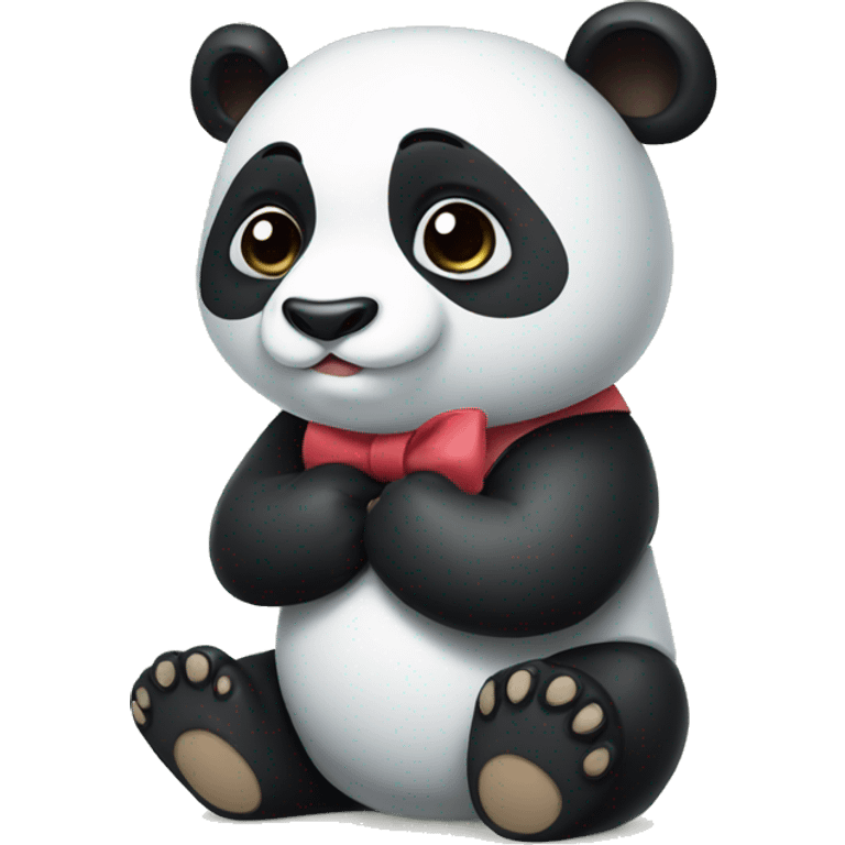 panda with bow emoji