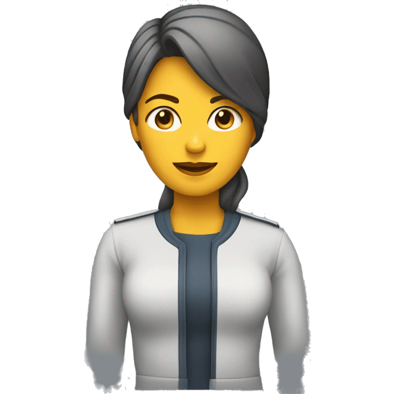 mujer tono de peil claro parada emoji