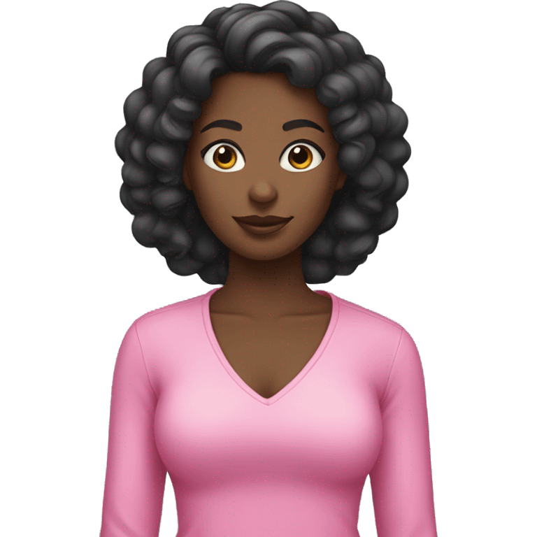 Black girl wearing pink clothes  emoji