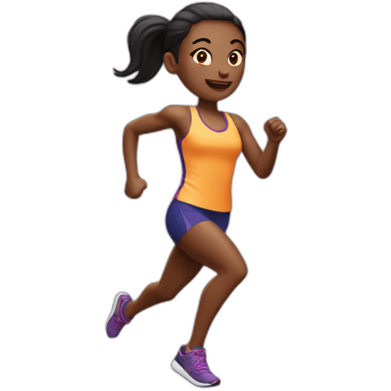 run faster girl emoji