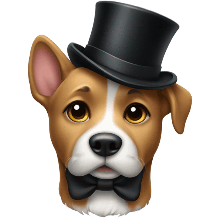 dog with tophat emoji