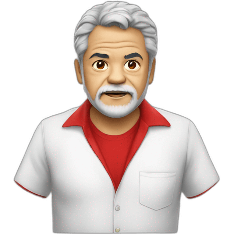 luis inacio lula da silva camisa vermelha emoji