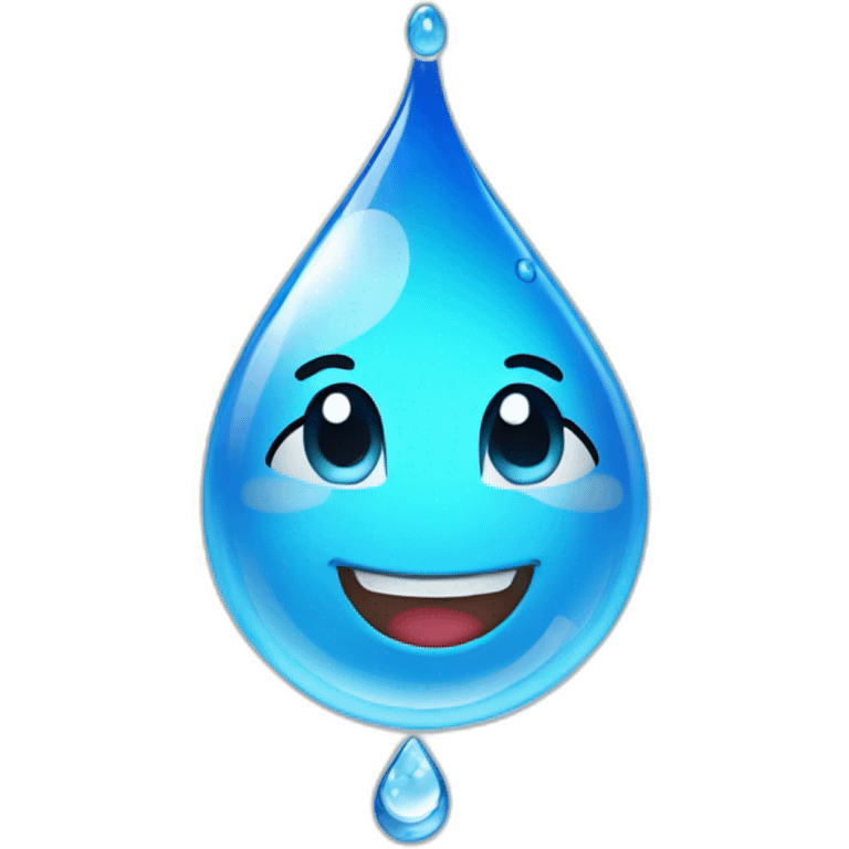 water drop happy emoji