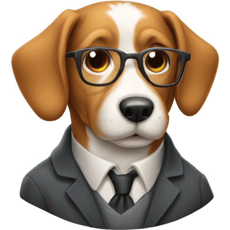 professor dog emoji