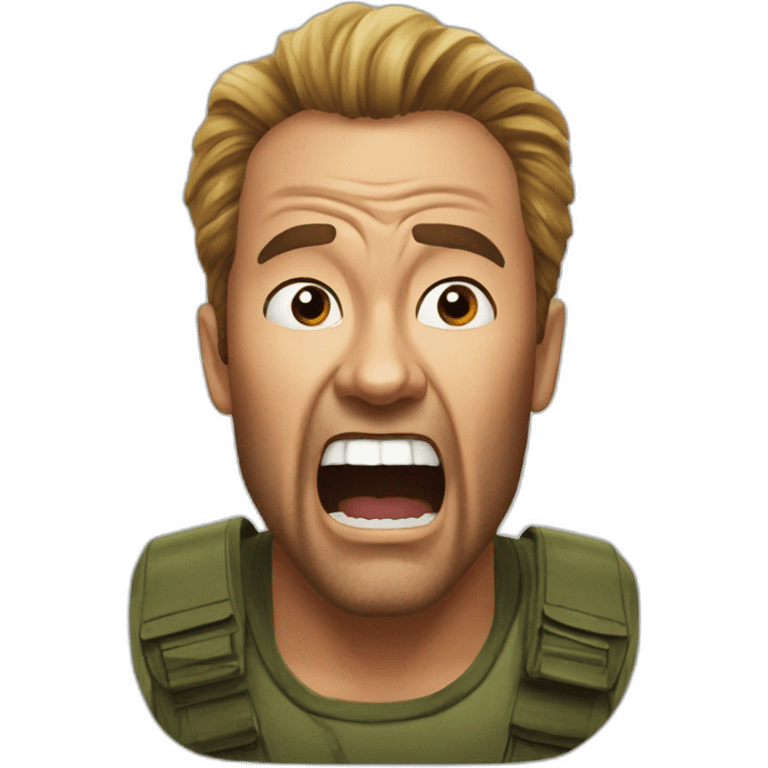 angry and shouting kirk from tropic thunder emoji