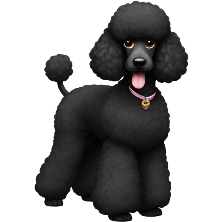 Black standard poodle emoji