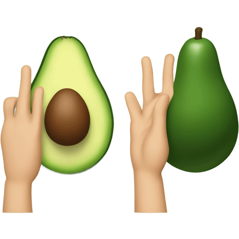 avocado waving hand emoji