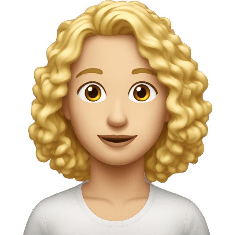 une grand blond bouclés  emoji