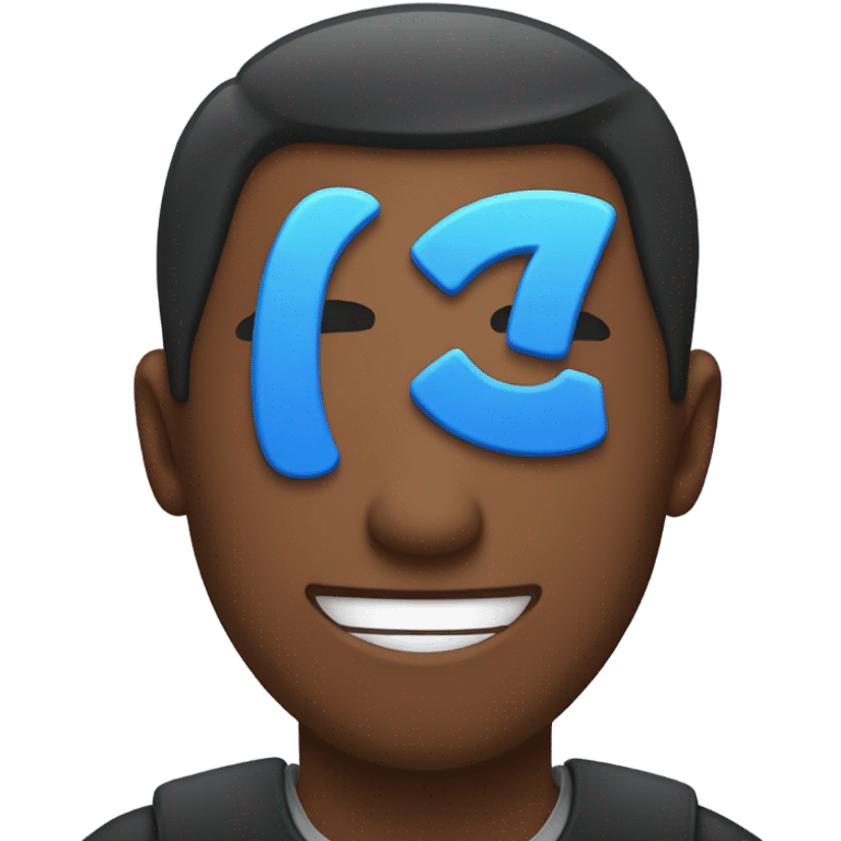 Black Man holding a upside down 5 emoji