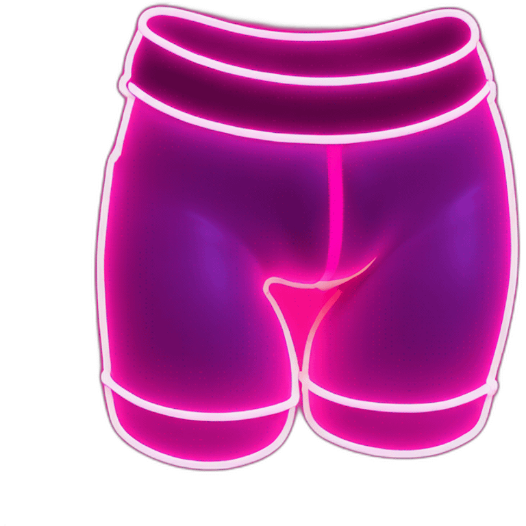 Juicy booty neon sign style  emoji