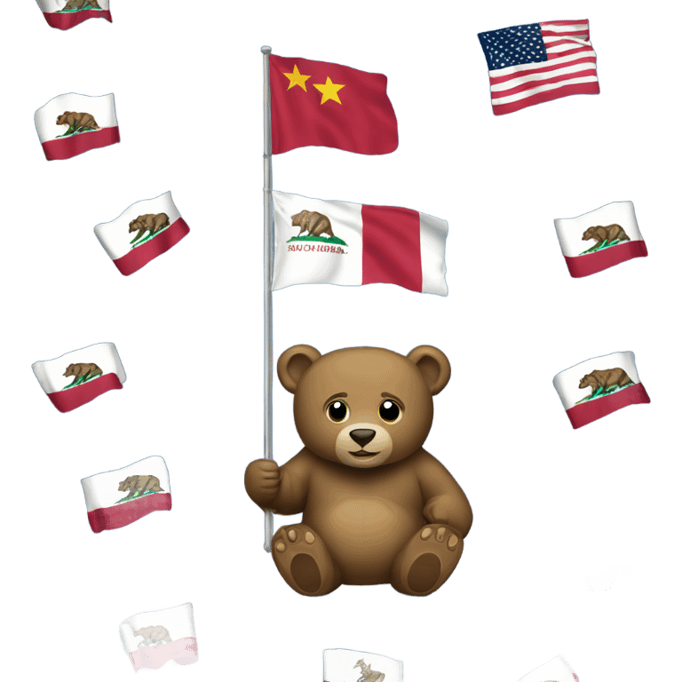 Bear and California flag  emoji