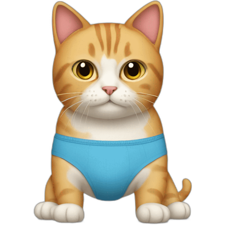 Cat in underwear emoji