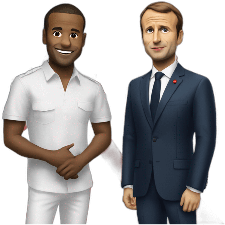 Gazo le rappeur avec Emmanuel Macron  emoji