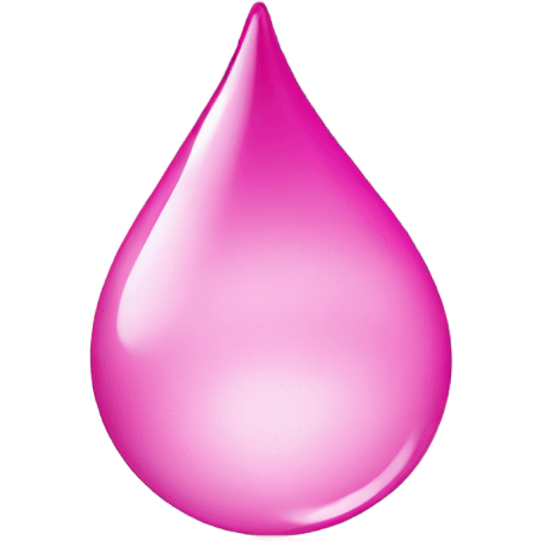 Pink water drop emoji