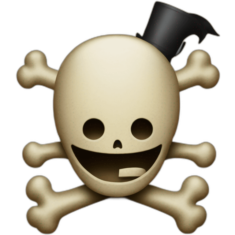 one piece jolly roger with a bob emoji