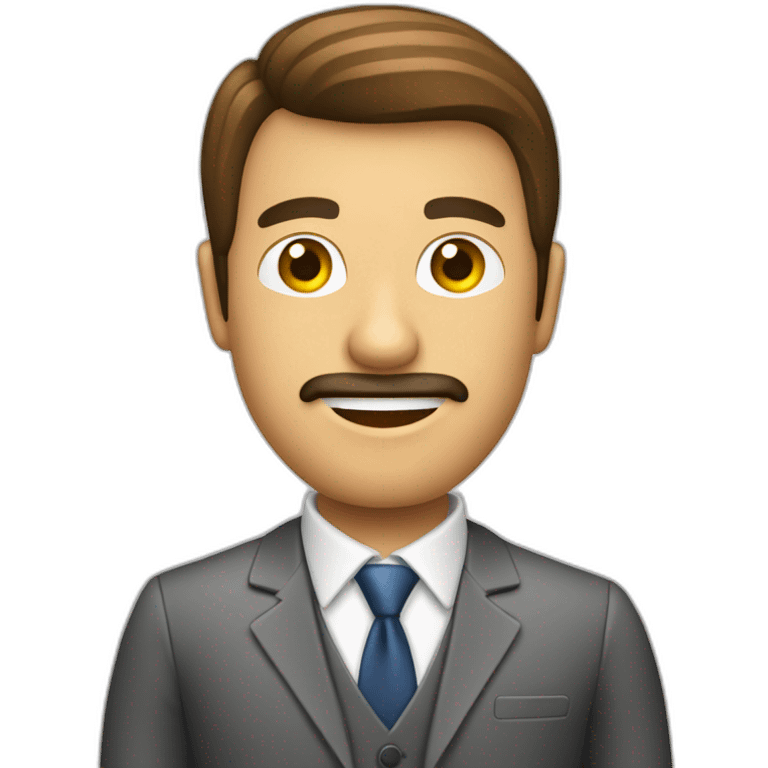 hombre de traje y una computadora emoji