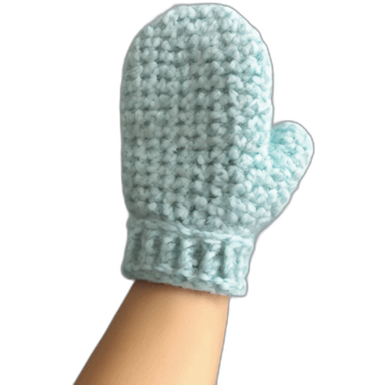 Crochet mittens  emoji