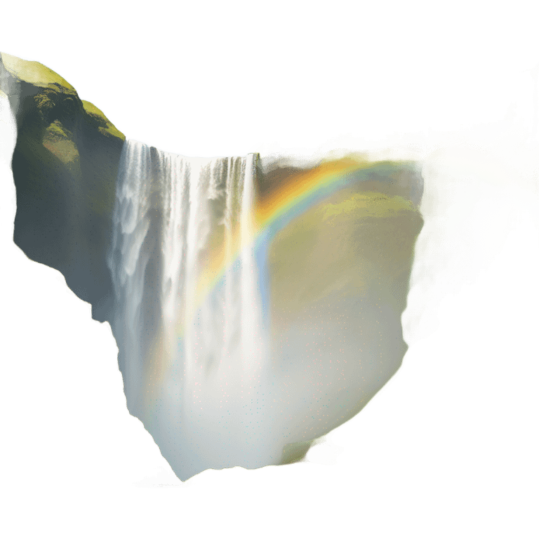 Skogafoss waterfall Iceland  emoji