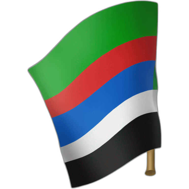 Drapeau martinique rouge vert noir emoji