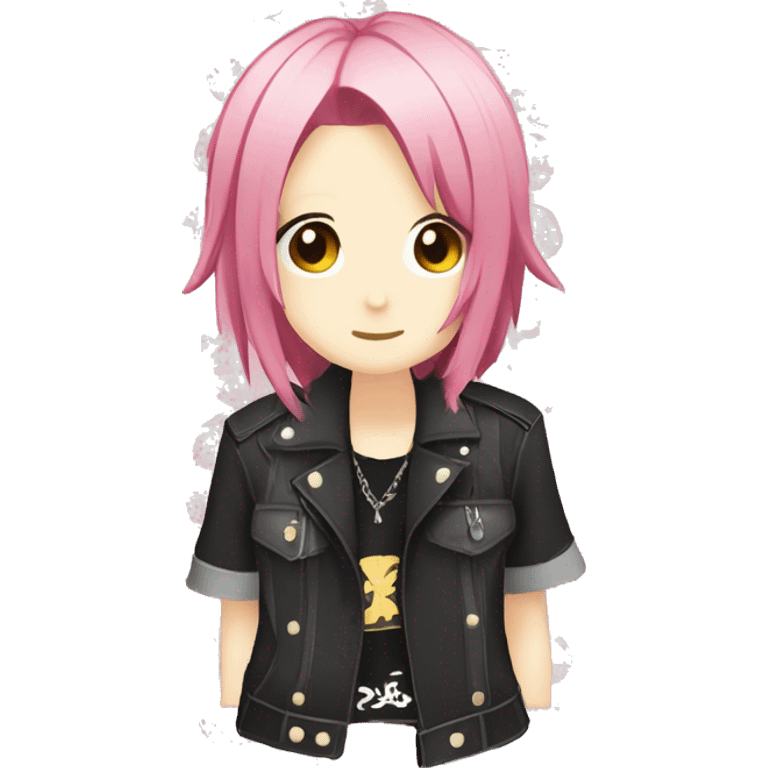 vkei kawaii anime rocker simplistic japanese cute blushing portrait emoji