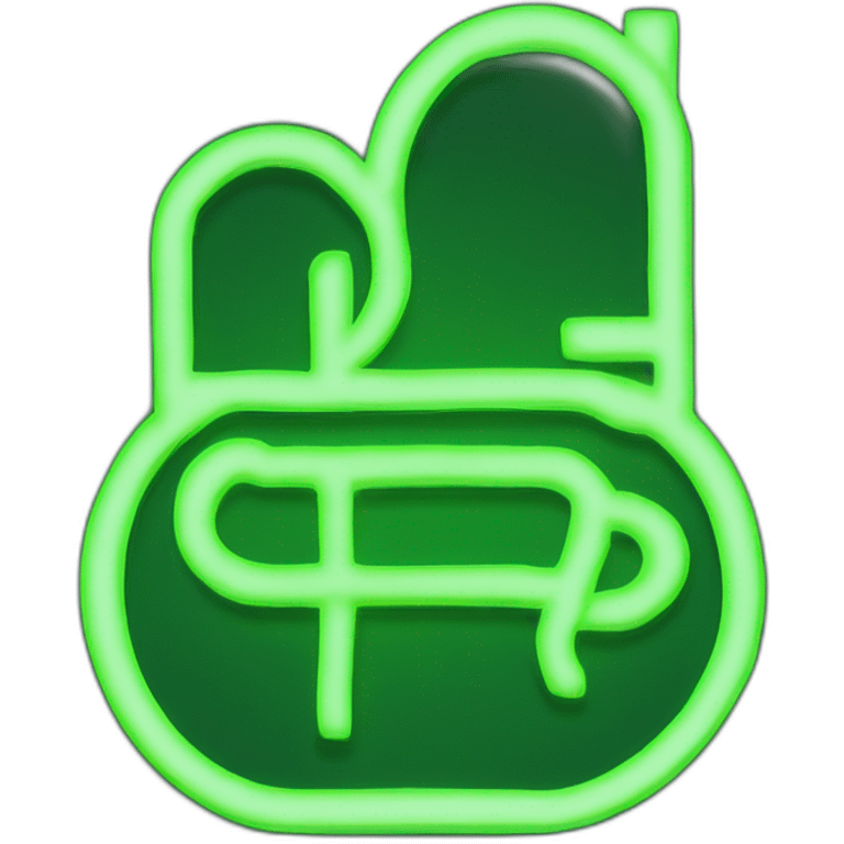 dollar sign, green of #08F9BF with neon glow of #08F9BF on it. Plain, monochromatic solid dark #141414 background. emoji