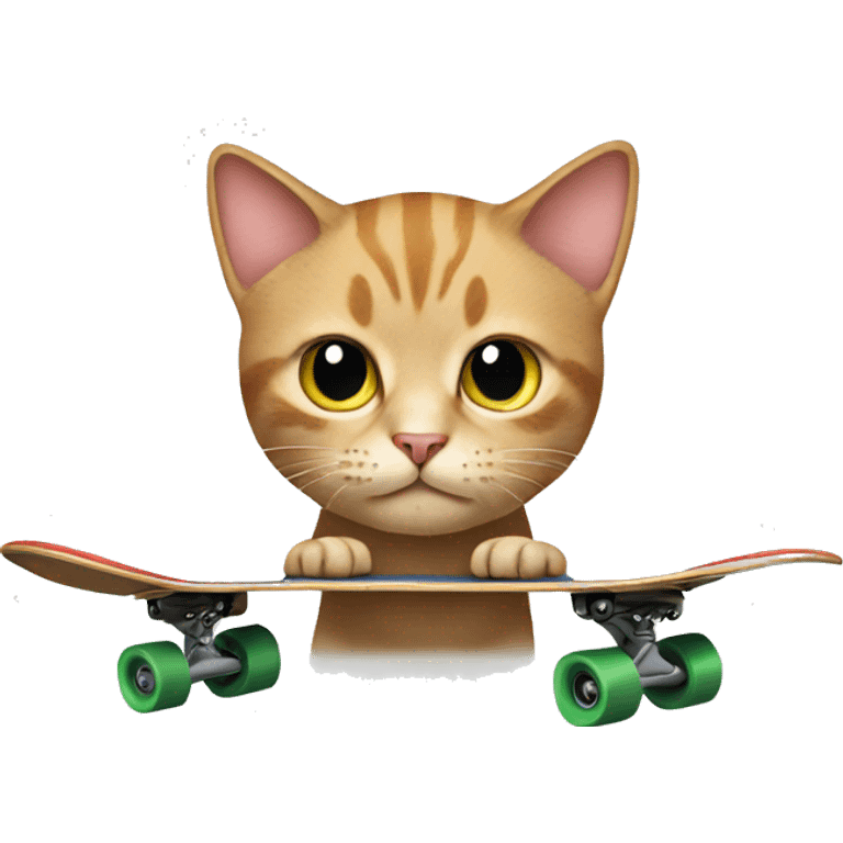 Cat in skateboard  emoji