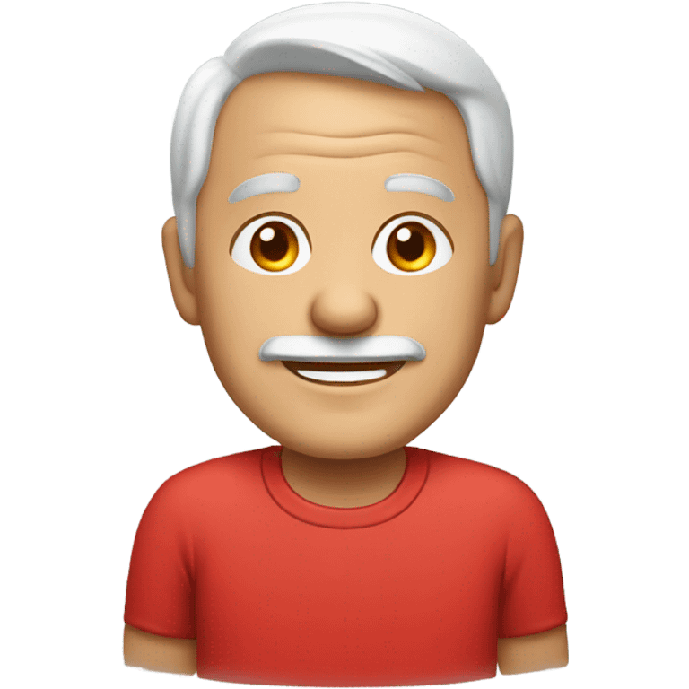 smiling old man in red emoji