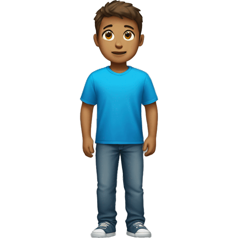 standing boy with blue shirt emoji