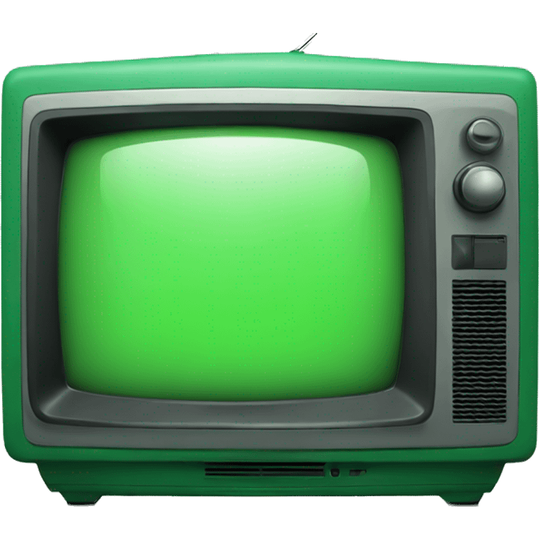 Green crt tv emoji