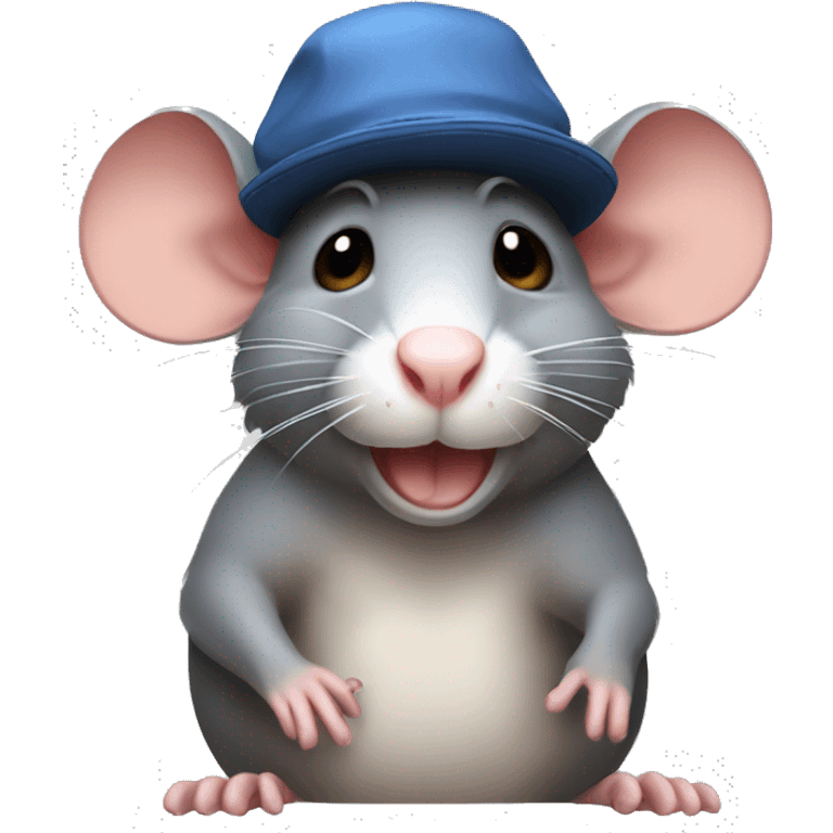 Rat wearing hat emoji