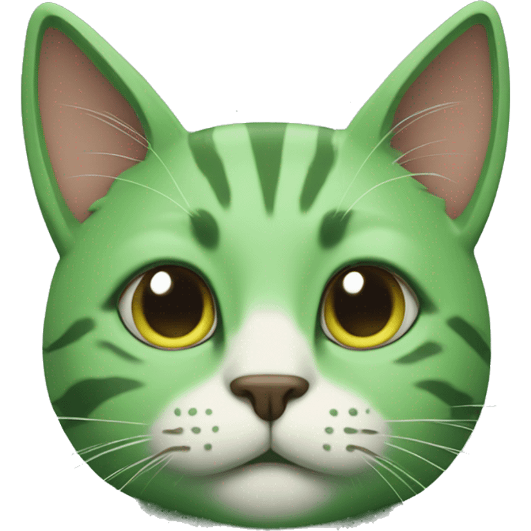 Green cat emoji