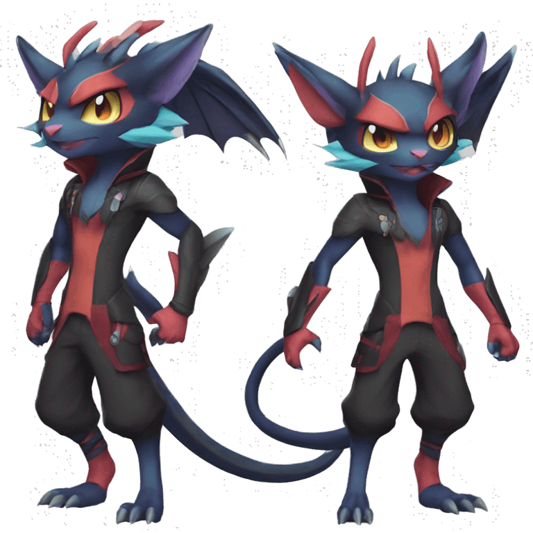  Kawaii Edgy Cool Beautiful Noivern-Nargacuga-Litten full body emoji