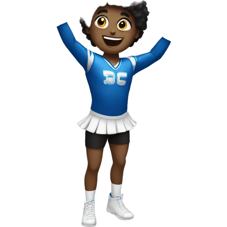 cheerleader boy cheering  emoji