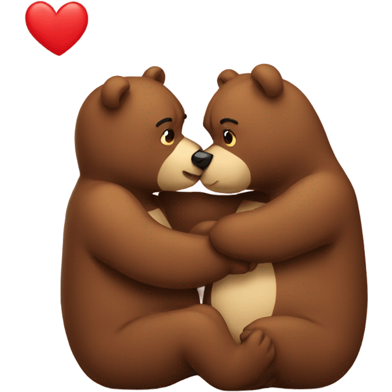 Kissing bear  emoji