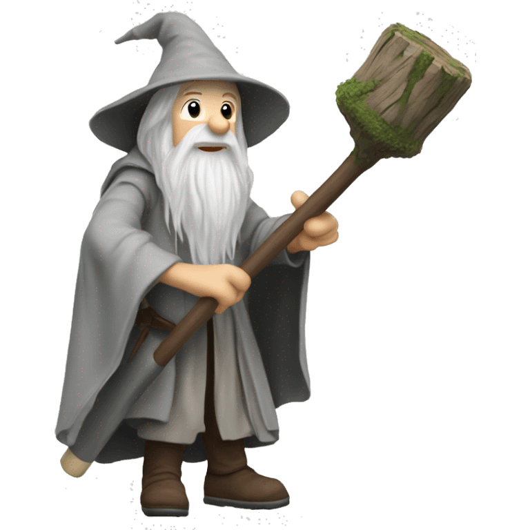 Gandalf using a pogo stick  emoji