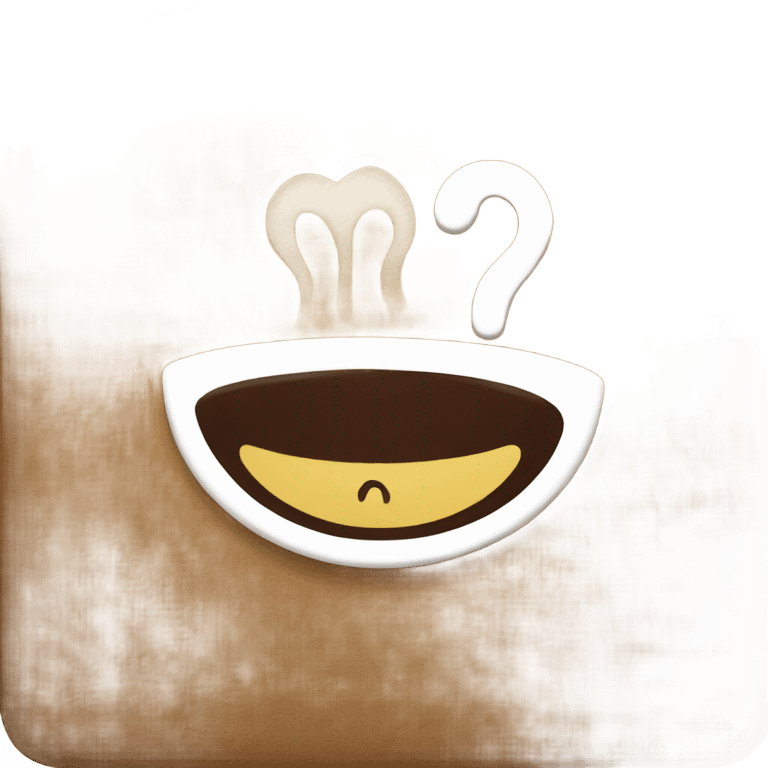 Coffee with a smiley face emoji