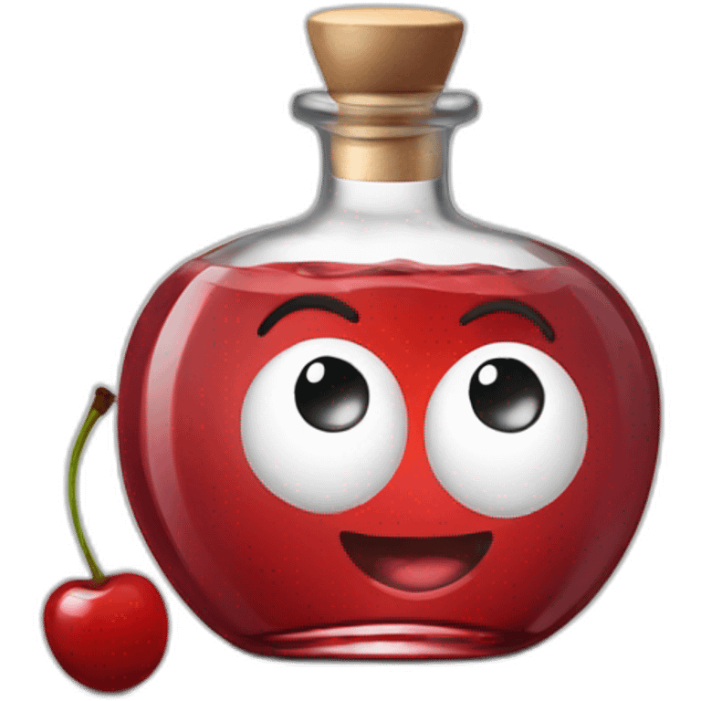 Fabbri cherry gin bottle  emoji