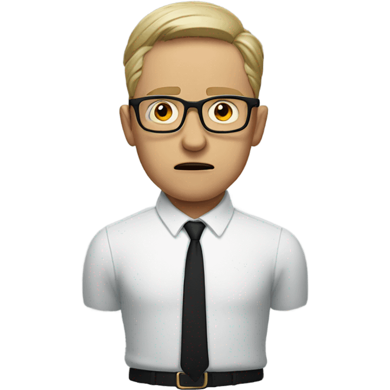 a white guy with glasses and fear emoji