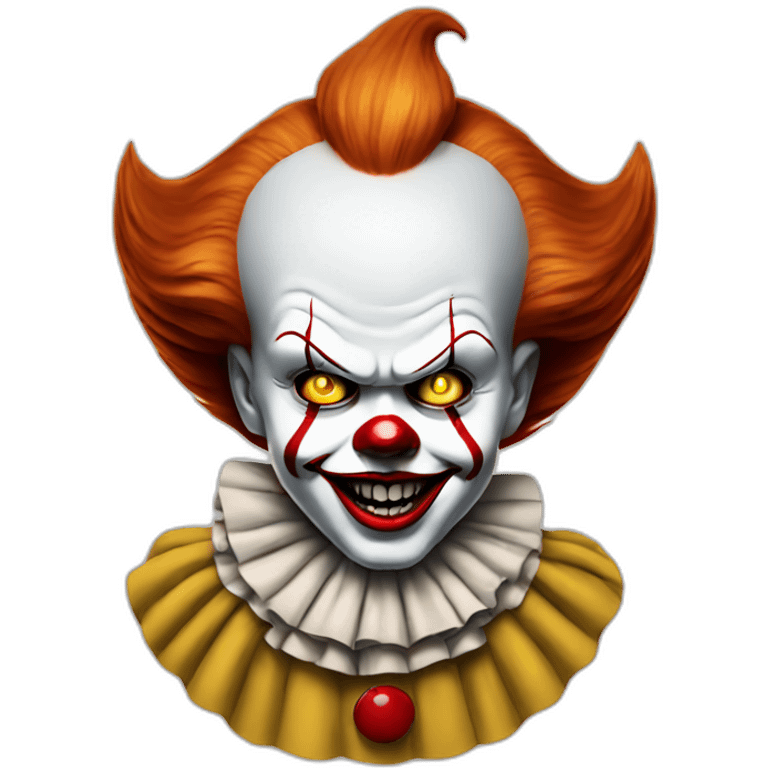 pennywise with a smiley face emoji